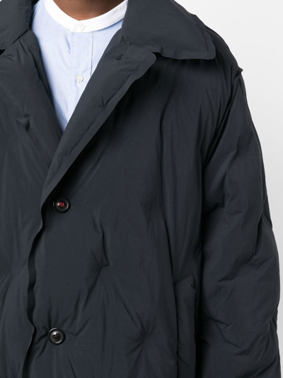 Shop Maison Margiela Single-breasted Padded Coat In Black