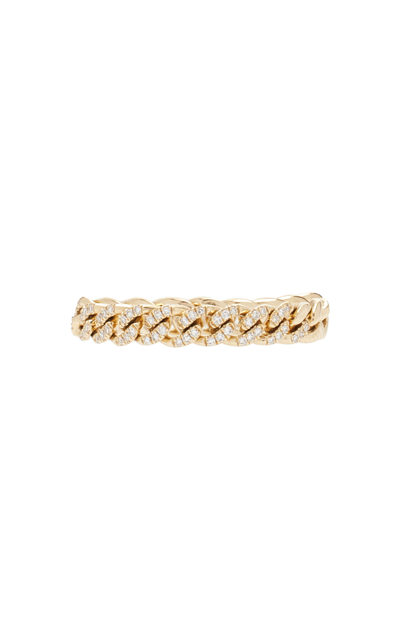 Shop Ef Collection Diamond Mini Curb 14k Gold Chain Ring