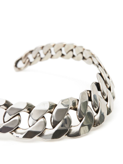 Shop Alexander Mcqueen Chain Chocker Necklace In Silver