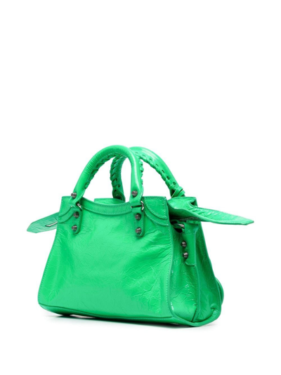 Shop Balenciaga Neo Cagole Xs Tote Bag In Green