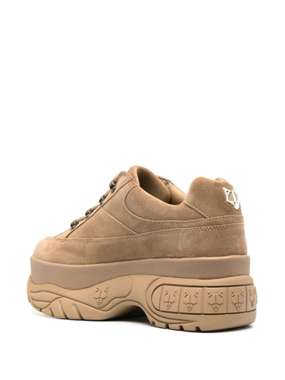 Shop Naked Wolfe Sporty 70mm Platform Sneakers In Neutrals