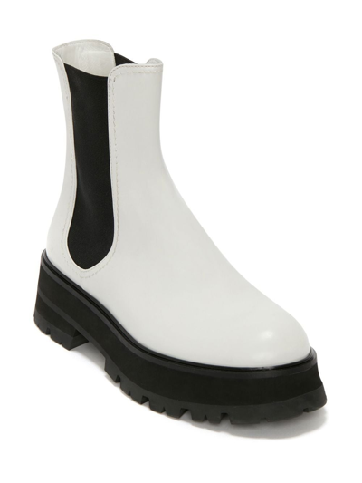 Shop Alexander Mcqueen Chunky-sole Leather Boots In White