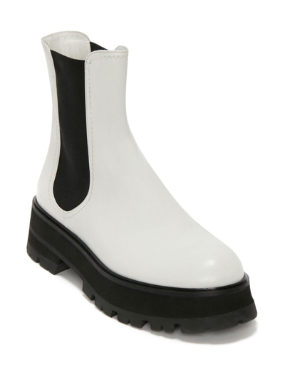 Alexander Mcqueen Chunky-sole Leather Boots In White
