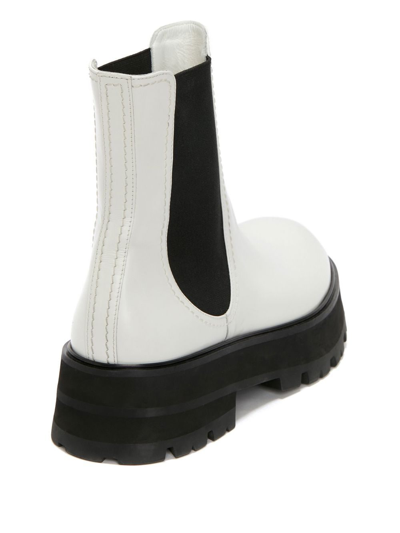 Alexander Mcqueen Chunky-sole Leather Boots In White