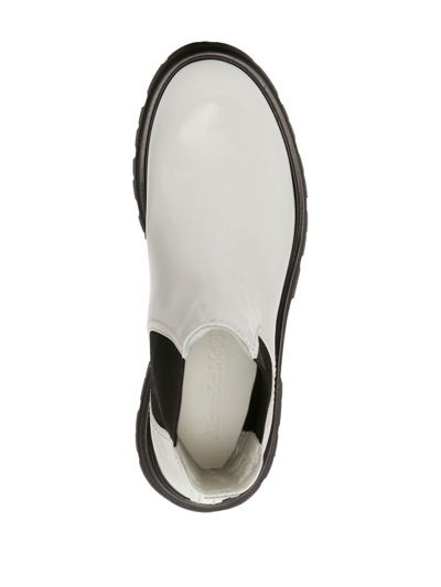 Alexander Mcqueen Chunky-sole Leather Boots In White