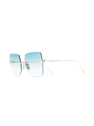 Shop Dita Eyewear Gradient Butterfly-frame Sunglasses In Gold