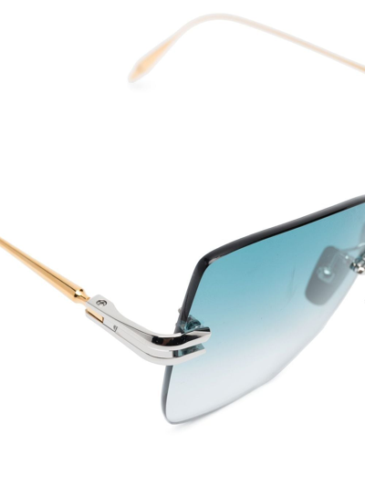 Shop Dita Eyewear Gradient Butterfly-frame Sunglasses In Gold