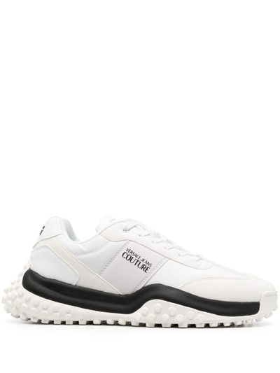 Shop Versace Jeans Couture Hyber Low-top Sneakers In White