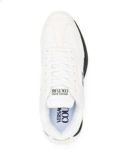 Shop Versace Jeans Couture Hyber Low-top Sneakers In White