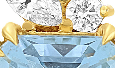 Bony Levy Aquamarine & Diamond Stud Earrings In 18k Yellow Gold