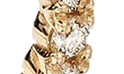 Lana Graduated Diamond Heart Hoop Earrings In Yellow Gold