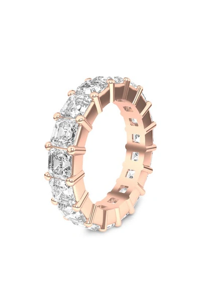 Hautecarat Lab Created Diamond Eternity Ring In 18k Rose Gold