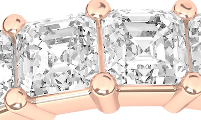 Hautecarat Lab Created Diamond Eternity Ring In 18k Rose Gold