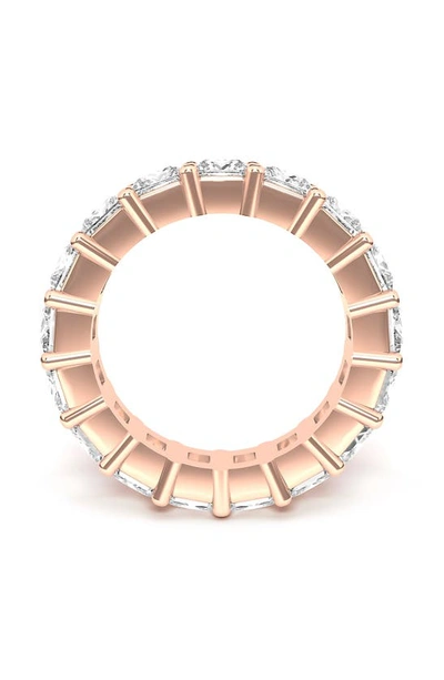 Hautecarat Lab Created Diamond Eternity Ring In 18k Rose Gold