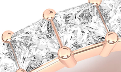 Hautecarat Lab Created Diamond Eternity Ring In 18k Rose Gold