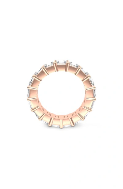 Hautecarat Lab Created Diamond Eternity Ring In 18k Rose Gold
