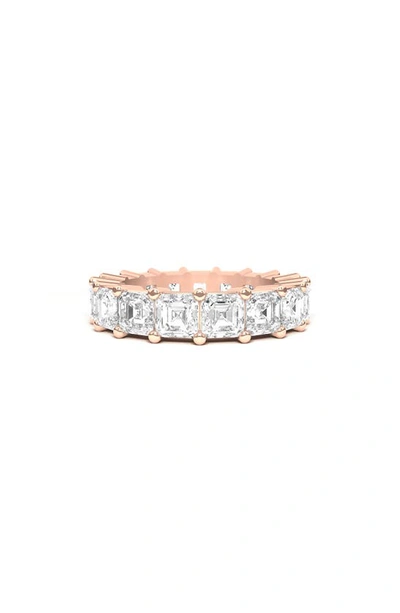 Hautecarat Lab Created Diamond Eternity Ring In 18k Rose Gold