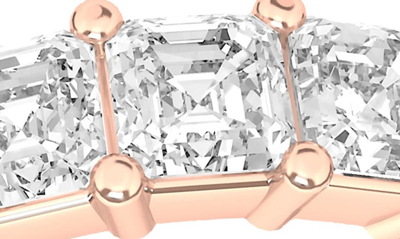 Hautecarat Lab Created Diamond Eternity Ring In 18k Rose Gold