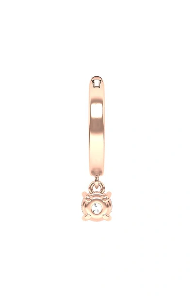 HAUTECARAT HAUTECARAT LAB CREATED DIAMOND DROP HUGGIE HOOP EARRINGS 