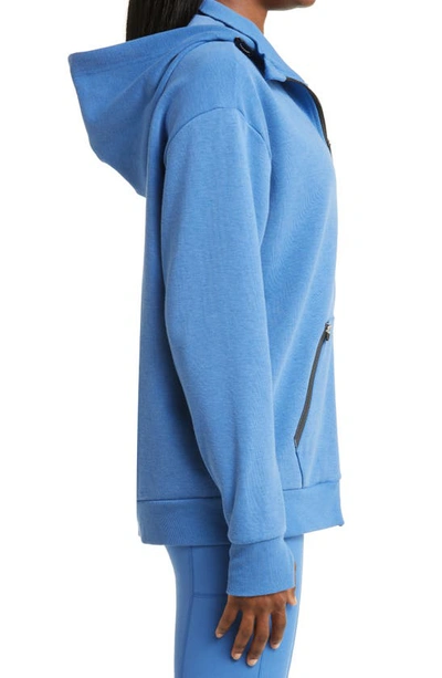 Shop Tomboyx Constant Zip Hoodie In Chrome Blue