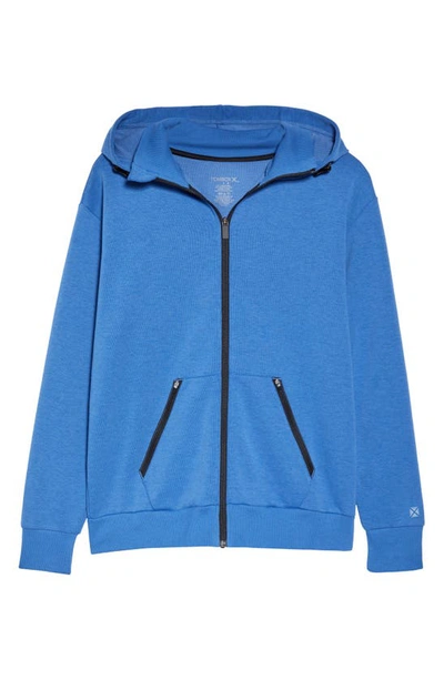 Shop Tomboyx Constant Zip Hoodie In Chrome Blue