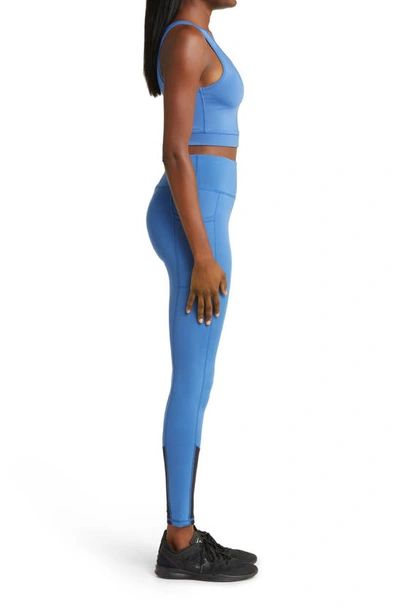 Tomboyx Full Spectrum Sports Bra In Chrome Blue