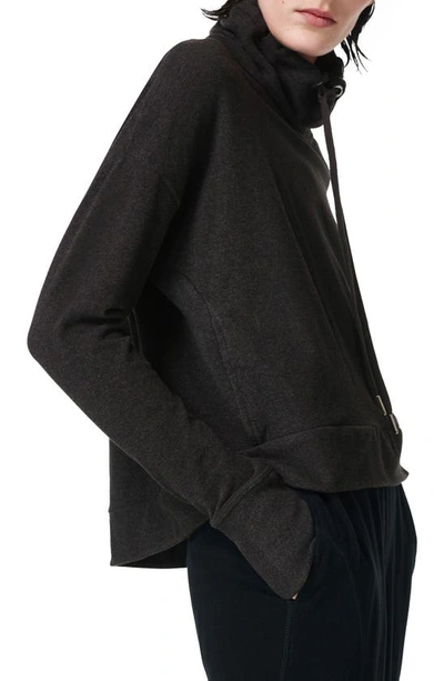 Shop Sweaty Betty Harmonise Luxe Sweatshirt In Charcoal Grey Marl