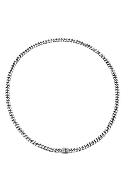 Shop John Hardy Classic 7mm Curb Chain Necklace In Silver