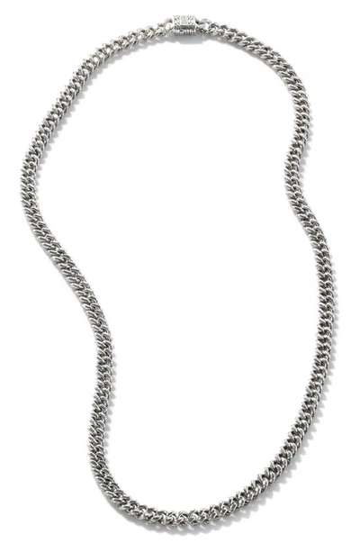 Shop John Hardy Classic 7mm Curb Chain Necklace In Silver