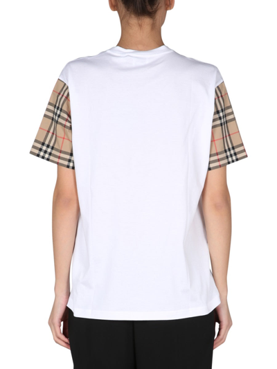 Shop Burberry Crew Neck T-shirt In White