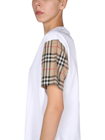 Shop Burberry Crew Neck T-shirt In White