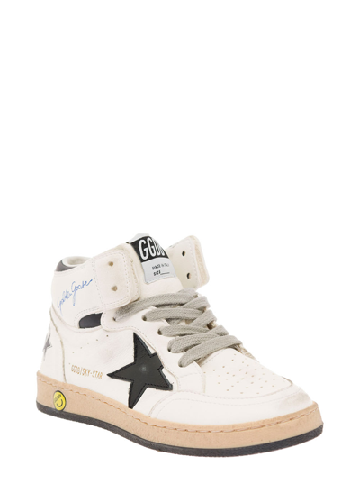Shop Golden Goose White Nappa Leather Sneakers Sky Star Young Boy  Kids