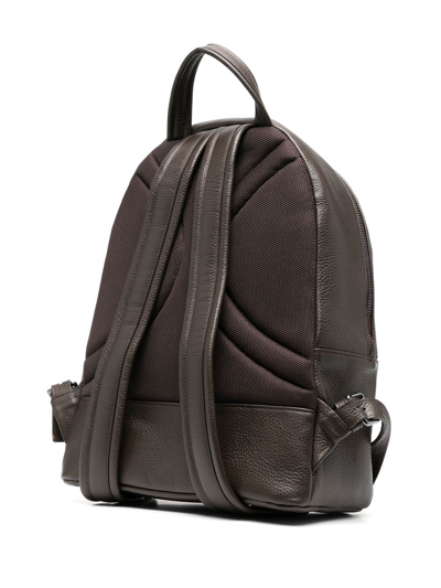 Shop Doucal's Tumbled Leather Backpack In Brown