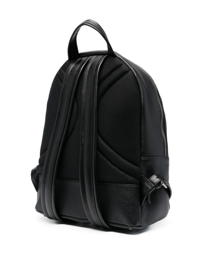 Shop Doucal's Tumbled Leather Backpack In Black