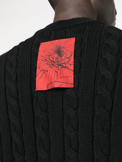 Shop A Better Mistake Cable-knit Jumper In Black