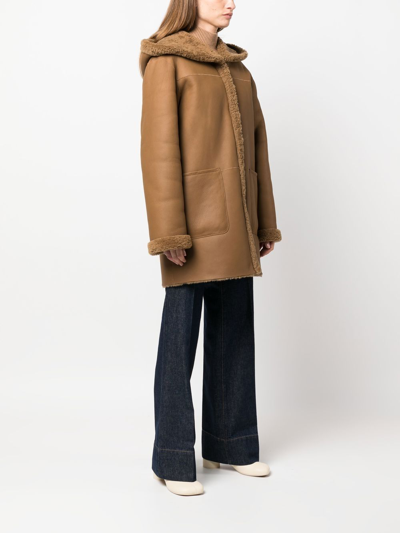 Shop V:pm Atelier X Paisi Reversible Shearling Coat In Brown
