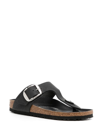 Shop Birkenstock Gizeh Big Buckle Thong Sandals In Black