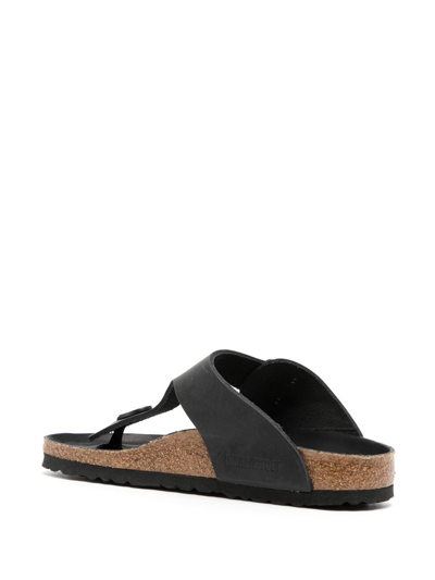 Shop Birkenstock Gizeh Big Buckle Thong Sandals In Black