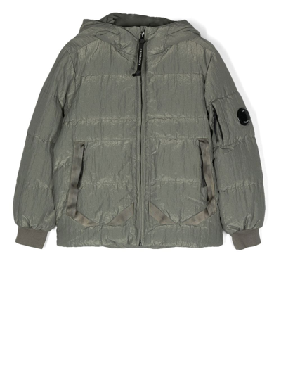 Shop C.p. Company Hooded Quilted Jacket In Green