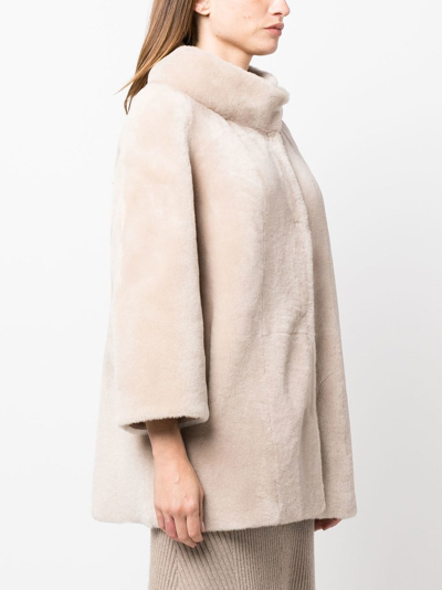 Shop V:pm Atelier X Paisi Shearling Coat In Pink