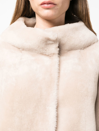 Shop V:pm Atelier X Paisi Shearling Coat In Pink