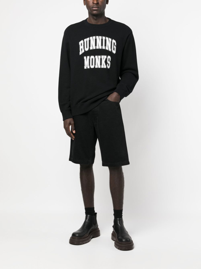 Shop Undercover Running Monks Sweatshirt In Black