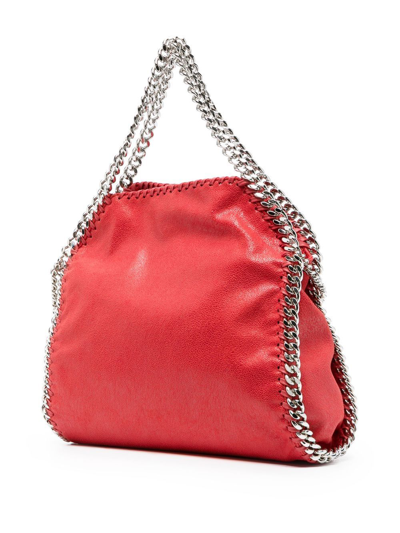 Shop Stella Mccartney Faraverra Chain-trim Tote Bag In Red