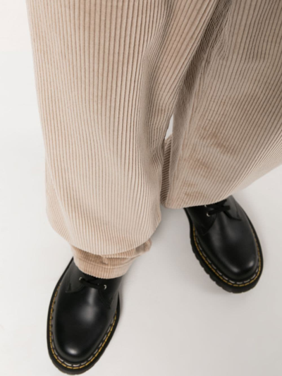 Shop Etudes Studio Corduroy Straight-leg Cut Trousers In Neutrals