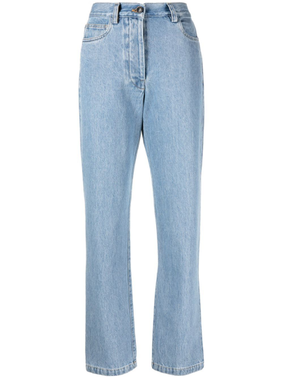 Shop Giuliva Heritage Thedan High-rise Straight Jeans In Blue