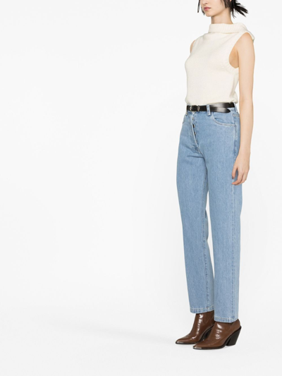 Shop Giuliva Heritage Thedan High-rise Straight Jeans In Blue