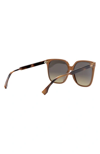 Shop Fendi The  Fine 59mm Geometric Sunglasses In Amber
