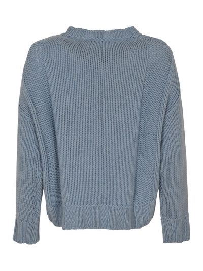 Shop Saverio Palatella Rib Trim Woven Plain Sweater In Torrente