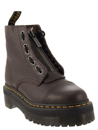 Shop Dr. Martens' Sinclair - Ankle Boots With Platform In Burgundy