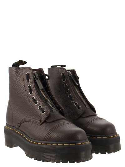 Shop Dr. Martens' Sinclair - Ankle Boots With Platform In Burgundy